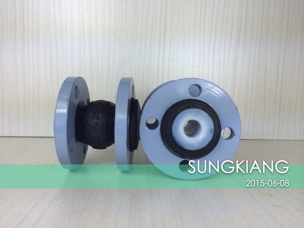 可以補償位移 還不被腐蝕 DN25mm內襯四氟橡膠接頭