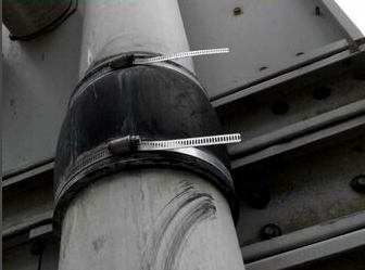 排水管道卡箍橡膠接頭使用案例介紹 排水管道卡箍橡膠接頭使用案例介紹