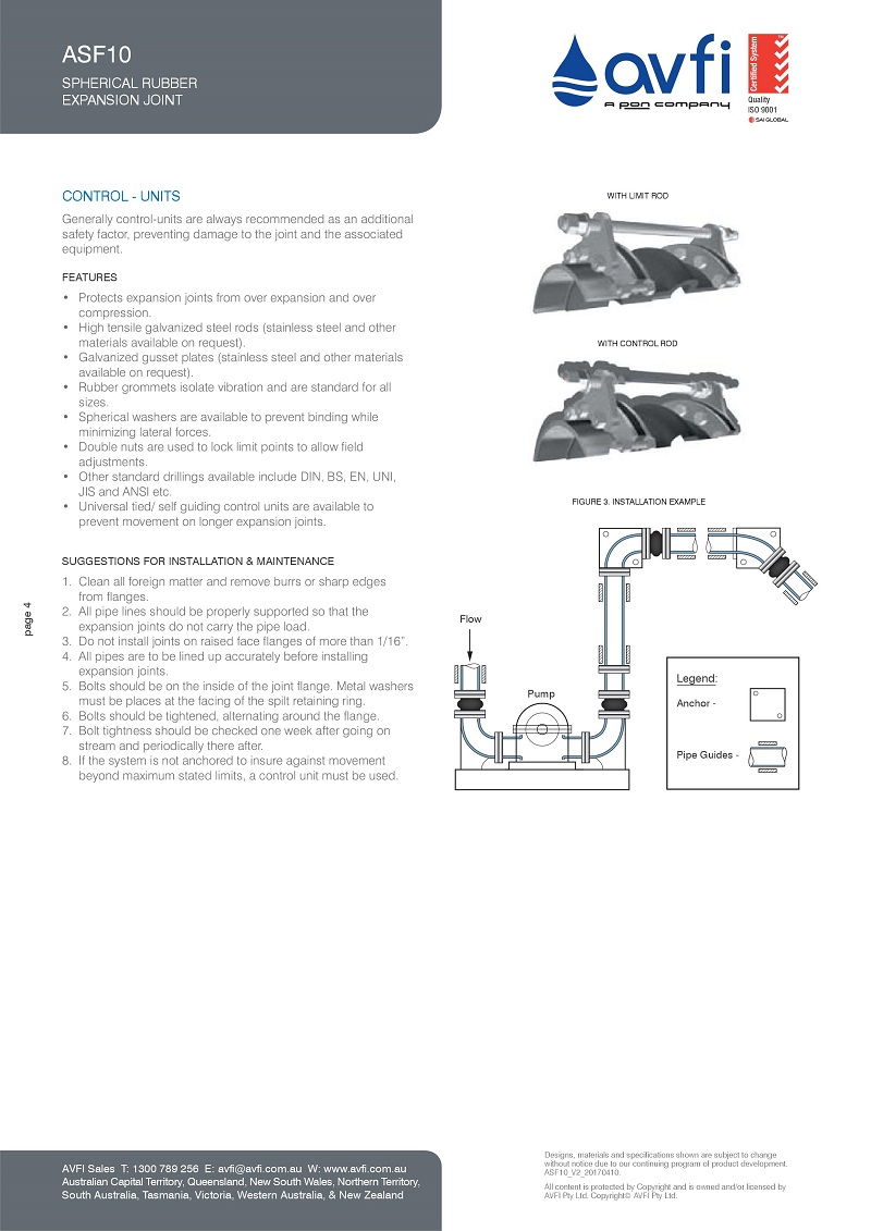 【分享】澳大利亞AVFI-ASF10橡膠接頭標(biāo)準(zhǔn)