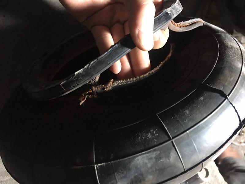 【原因分析】空氣彈簧安裝上去使用幾天就破了