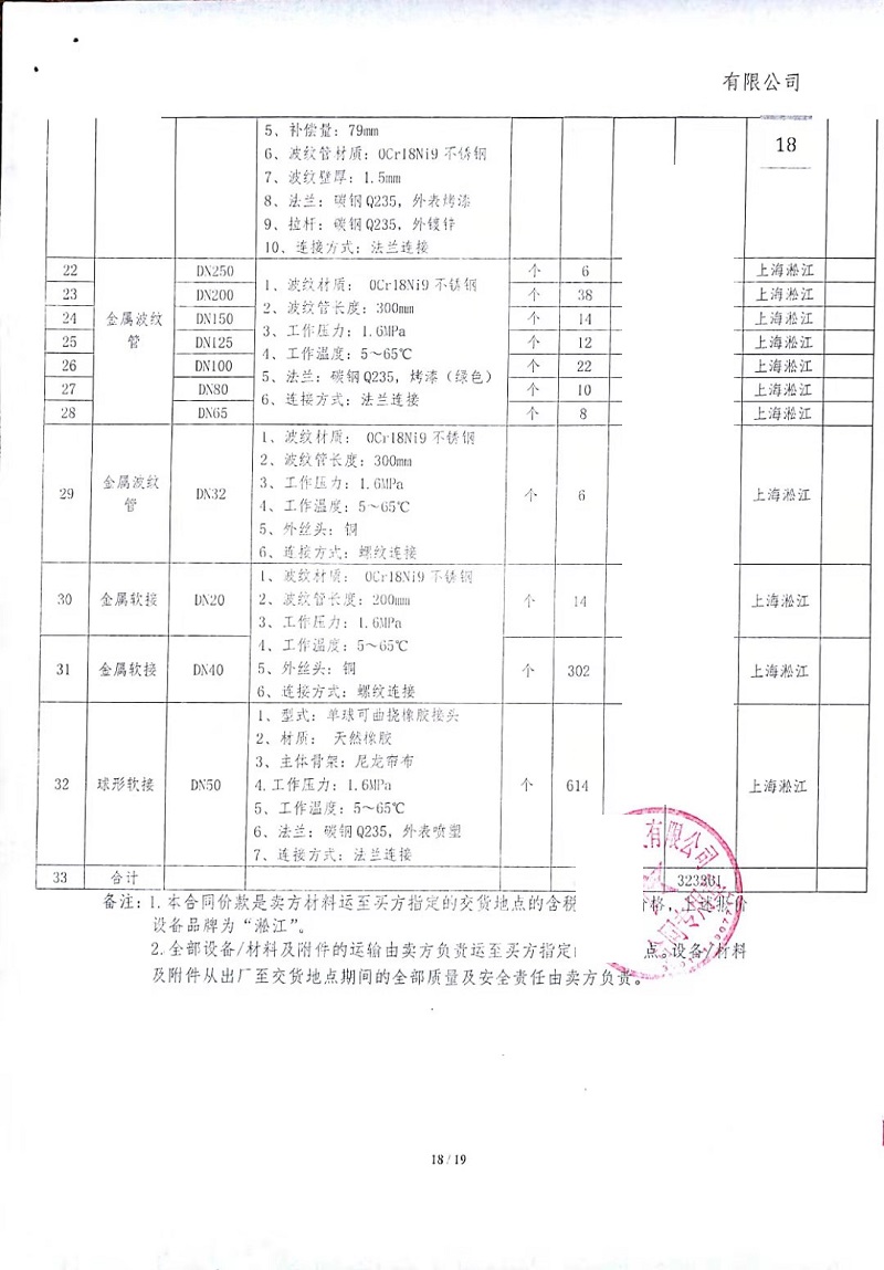 【揚州佳源廣場項目】橡膠接頭合同